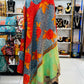 Roses and Paisleys Saree Kantha Quilt – Twin Size - Throw Blanket