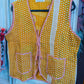Handmade Reversible Kantha Vest – Honey | 100% Cotton Jacket