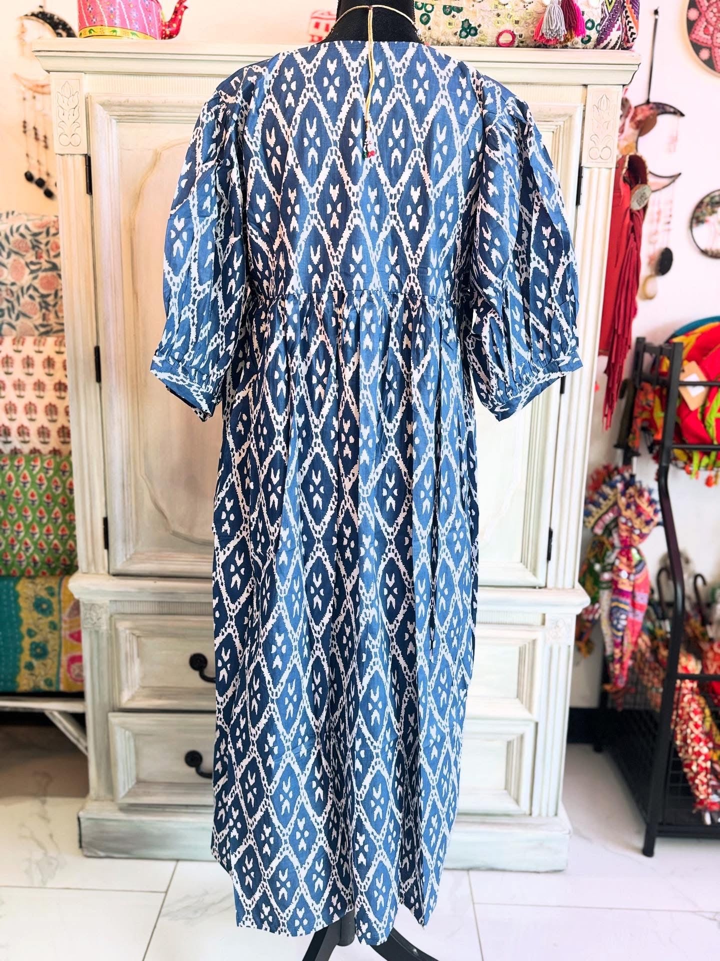 Indigo Grove – Mixed Print Cotton Dress