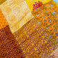 Silk Patchwork Kantha - Yellow- Queen/ King