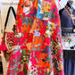 Red Patchwork Kantha Quilt | 100+ Patches | Solid Cotton Back | Queen Size 90x105 Handmade
