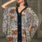 Wild Mix Safari Kaftan – Zebra & Leopard Print, Silky Soft, One Size