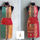 Meadow Spice Cotton Kantha Apron | Handmade | Reversible | 6 Pockets