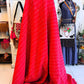 Red Patchwork Kantha Quilt | 100+ Patches | Solid Cotton Back | Queen Size 90x105 Handmade