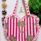 Heart-Shaped Quilted Tote Bag | Hand Block-Printed 100% Cotton | Handmade Zipper Tote
