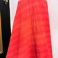 Silk Patchwork Kantha Quilt - Red- Handmade | Silk | Cotton | Queen | King