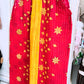 Sunrise Bloom – Handmade Kantha Cotton Pants | Wide Leg Boho Trousers | Pockets