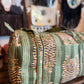 Handmade Quilted Weekender Bag – Tiger Print Travel Duffel - Green