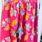 Dragonfruit Bloom – Handmade Kantha Cotton Pants | Color Block Boho Trousers | Pockets