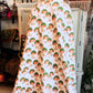 Mushroom Forest Kantha Quilt - 100% Cotton Handmade Blanket | Handblock Print Bedspread (90x110)