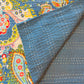 Paisley Garden – Blue – Handblock Printed Kantha Quilt | Cotton | Handmade