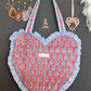 Heart-Shaped Quilted Tote Bag | Hand Block-Printed 100% Cotton | Handmade Zipper Tote