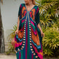 Tropical Butterfly Glow Kaftan – Free Size, Colorful