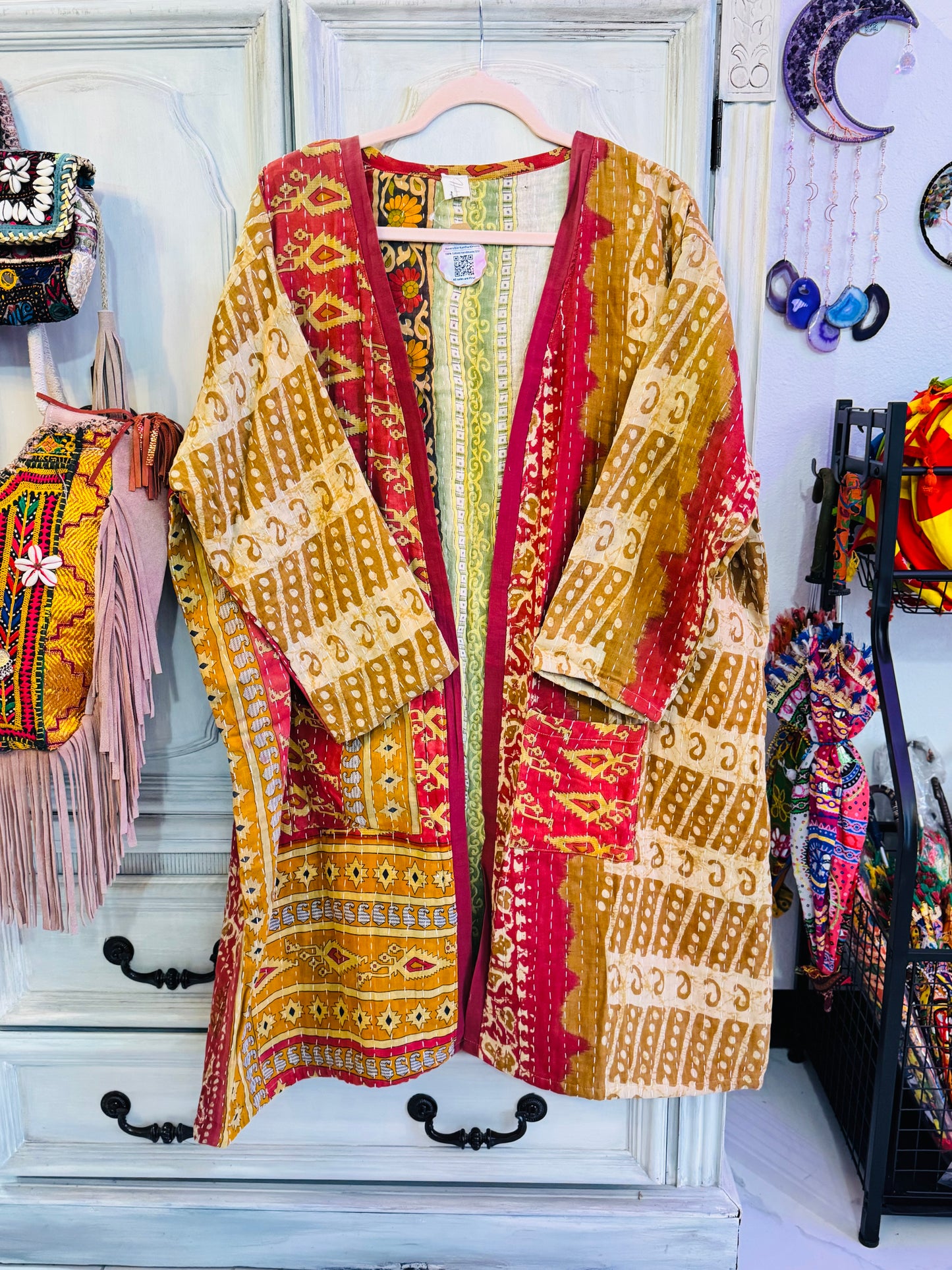 Brown and more Kantha Kimono