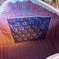 Blue Floral Quilted Duffel Bag – Handmade Block Print Weekender Cotton Travel Bag