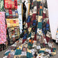 Silk Patchwork Kantha Quilt - Black Tribal - Handmade | Silk | Cotton | Queen | King