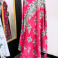Pink Saree Kantha Quilt – Twin Size - Throw Blanket