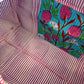 Handmade Quilted Weekender Bag – Blue Floral Print Travel Duffel
