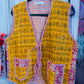 Handmade Reversible Kantha Vest – Amber | 100% Cotton Jacket