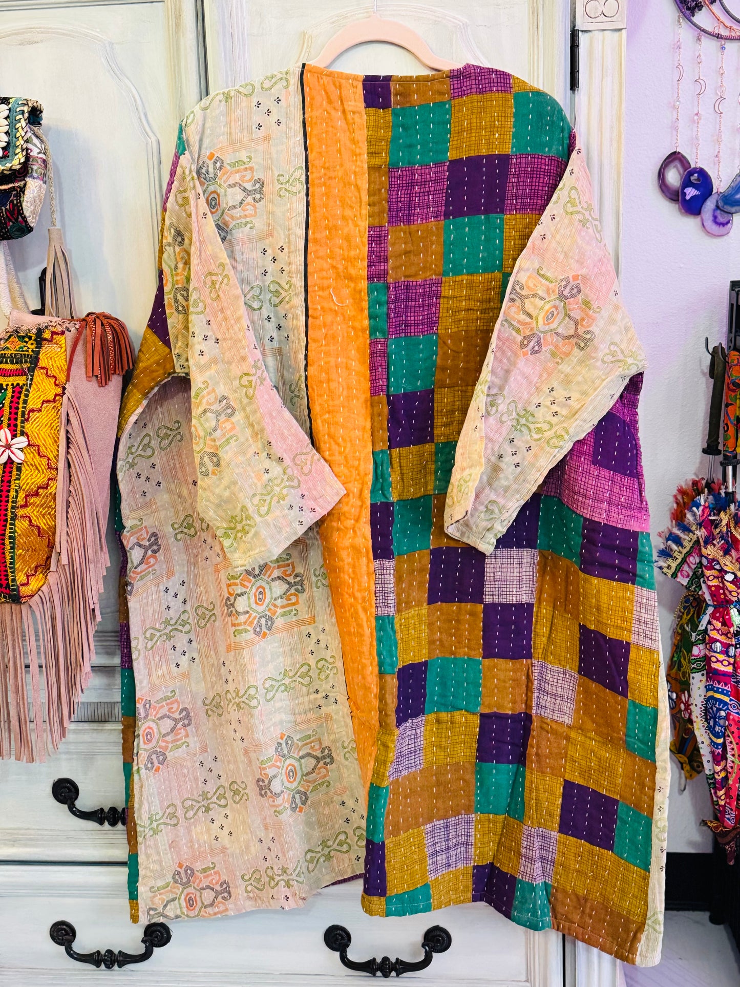 Cubes Kantha Kimono