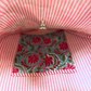 Heart Quilted Tote- Blue - Zipper - Pocket