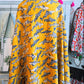 Mustard Yellow Shark Print Kantha Quilt | Cotton Lightweight Blanket | Throw/Twin Size