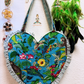 Heart Quilted Tote- Monkey - Zipper - Pocket