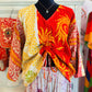 Marigold Ember Butterfly 2-Way Top – Handmade | 100% Cotton Boho Blouse