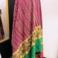 Purple Saree Kantha Quilt – Twin Size - Throw Blanket