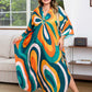 Retro Waves Color Kaftan – Free Size, Vibrant Print