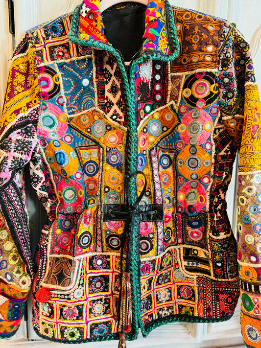 Bohemian Patchwork Jacket Fullsleeves