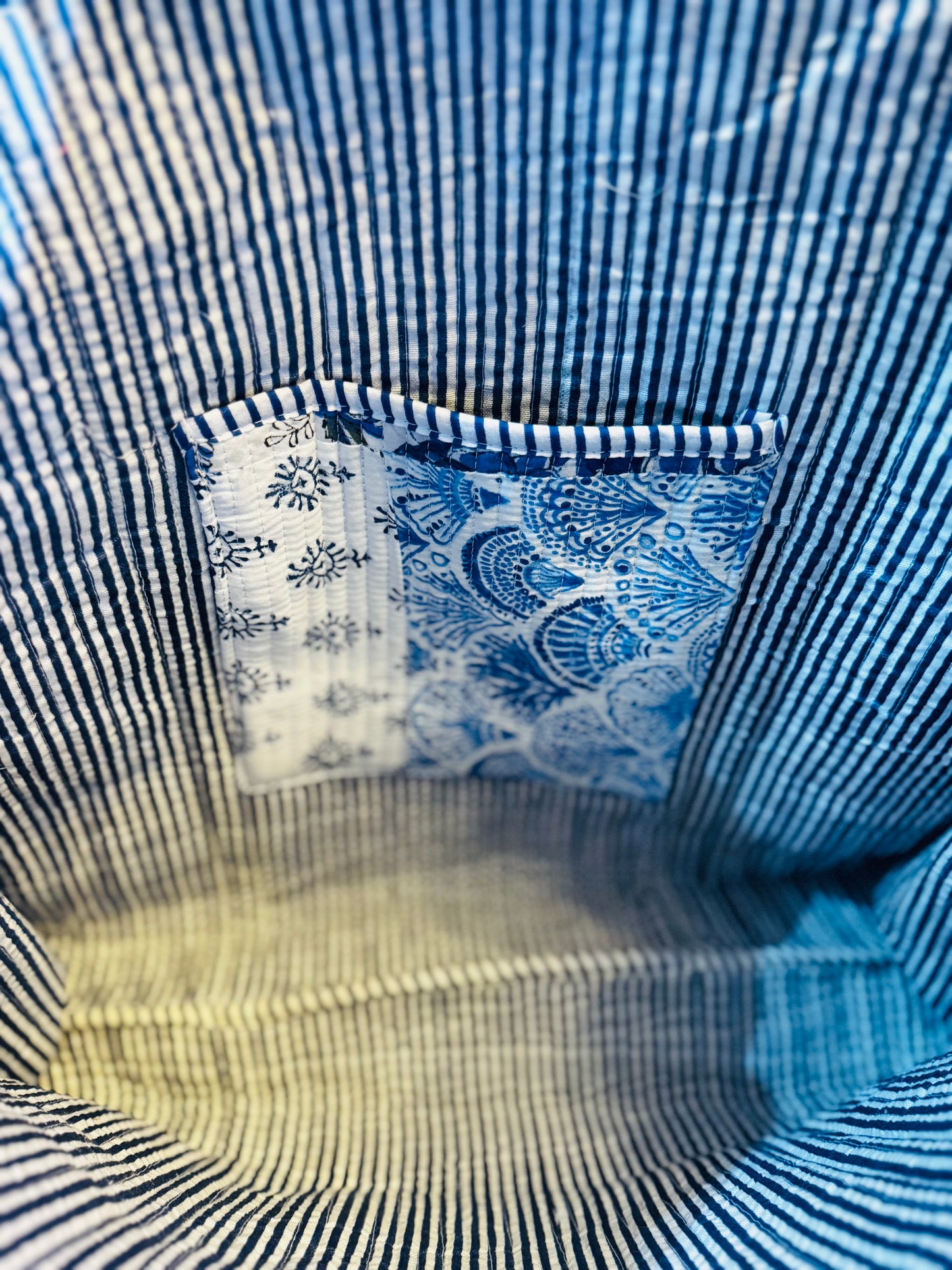 Handmade Garden Mosaic Tote – Quilted Cotton Patchwork Bag