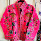 Velvet Embroidered Jackets - Pink