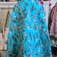 Turquoise Shark Print Kantha Quilt | Cotton Lightweight Blanket | Throw/Twin Size