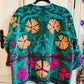 Velvet Embroidered Jacket - Green