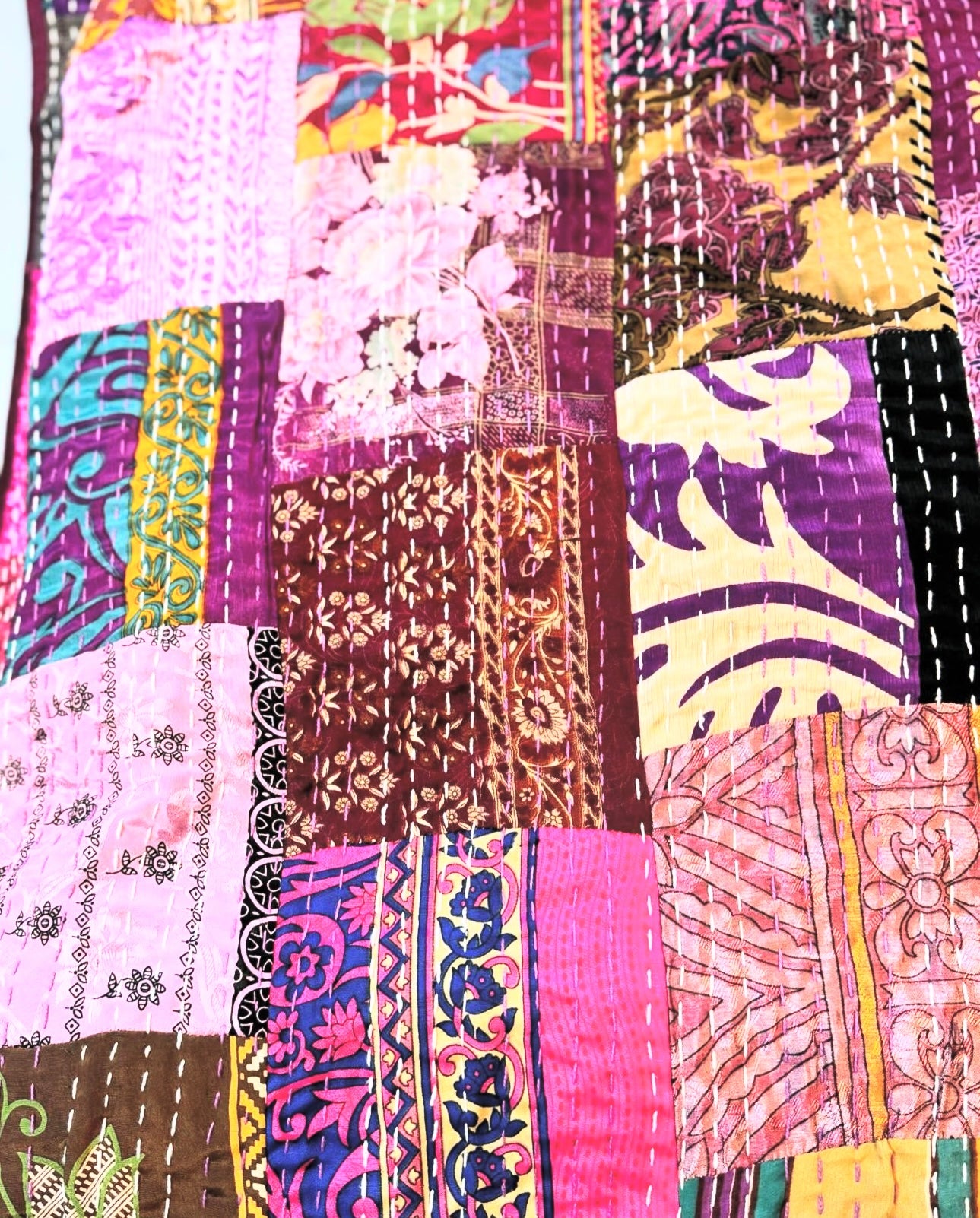 Silk Patchwork Kantha - Queen/ King