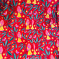 Birds Kantha - Red