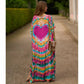 Backside of the Heart Kaftan with tiedye look