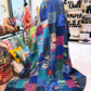 Silk Patchwork Quilt Blue - Full