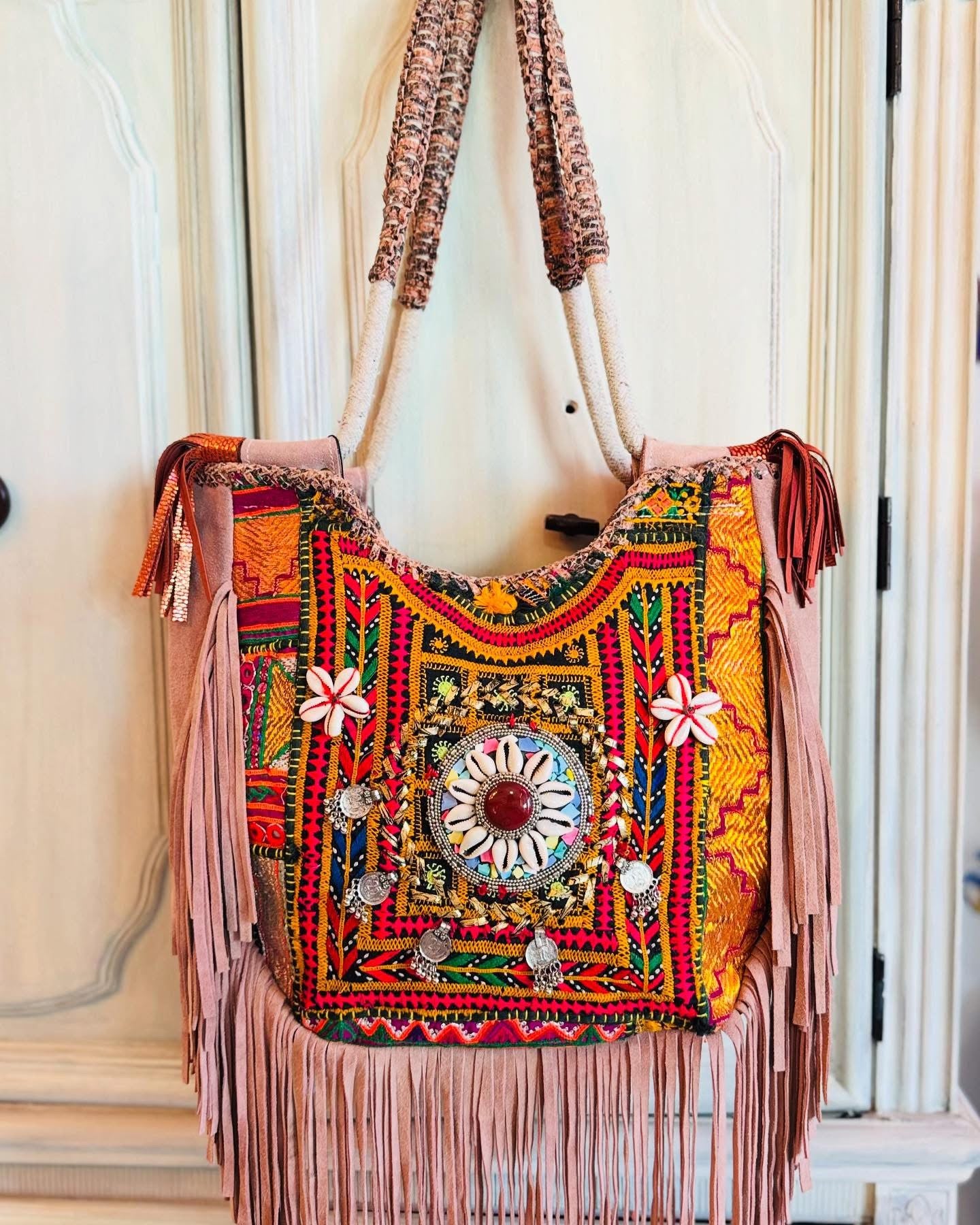 Shoulder Bag with Tassels