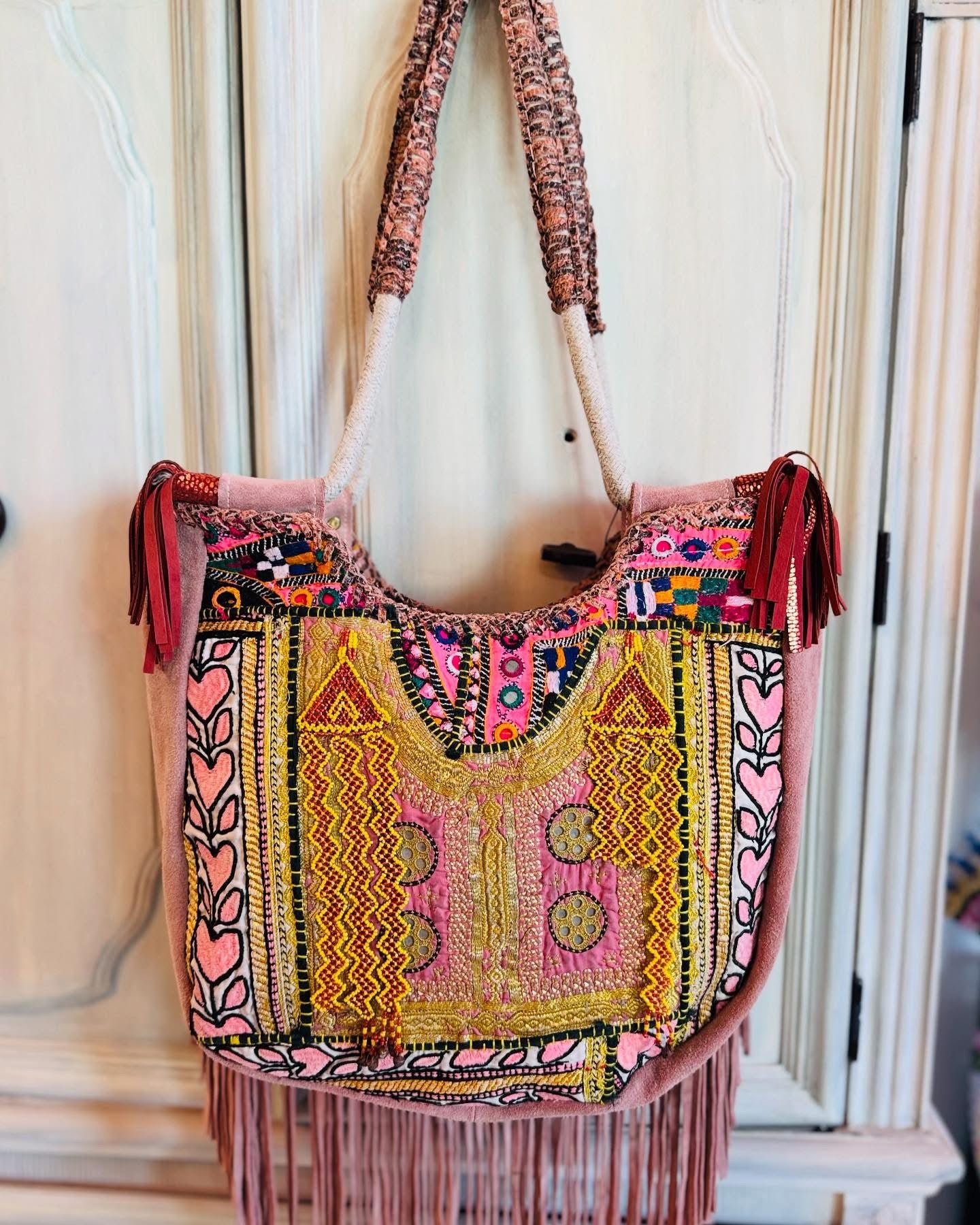 Shoulder Bag with Tassels