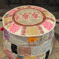 Handmade Pouf Cover - Champagne