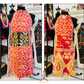Paisleys Reversible kantha apron with both sides shown - handmade from cotton saree quilts