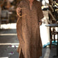 Front look of the kafatn with buttons, pockets and slits