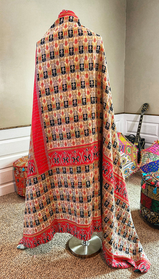 Blue Flowers - Saree Quilt