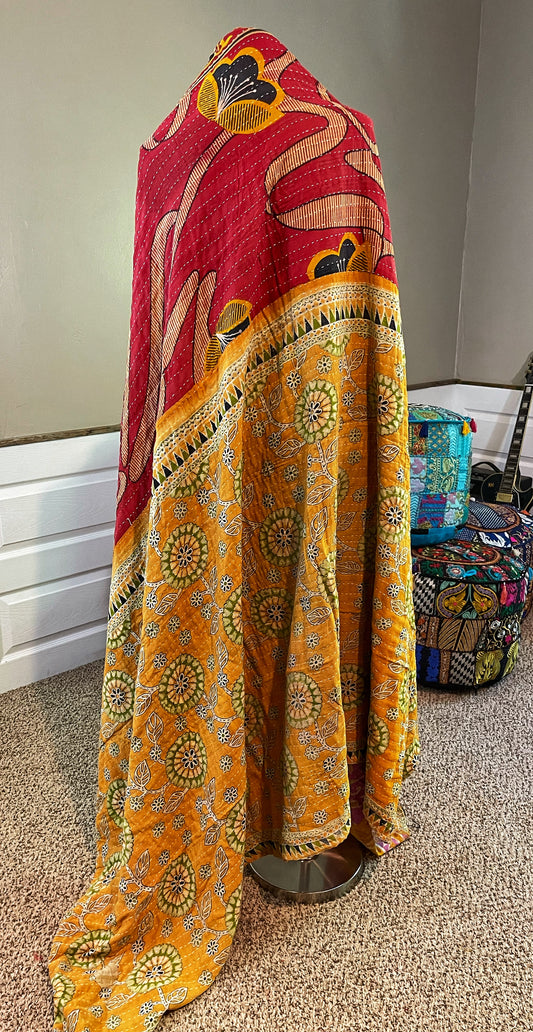 Chakras Saree Kantha