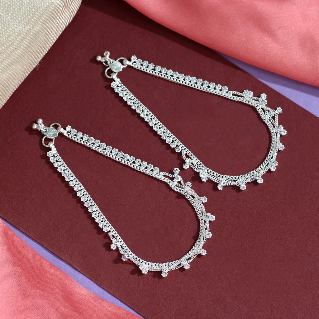 Silver Plated Anklets