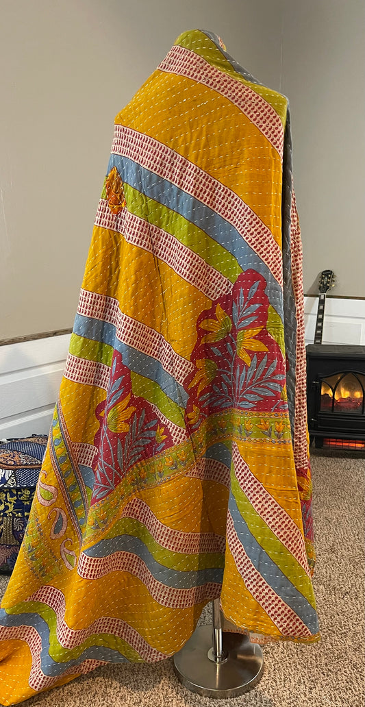 'Yellow' Saree Quilt