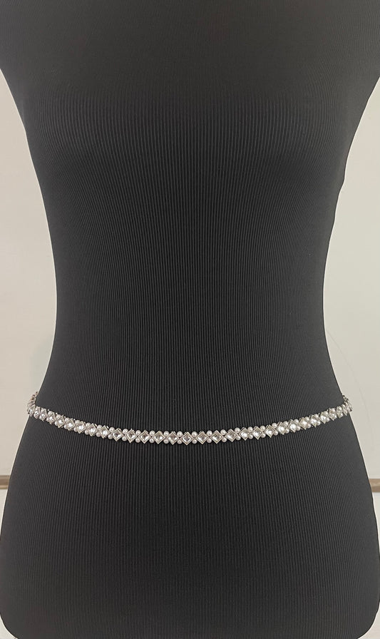 White Pearl Waist Belts