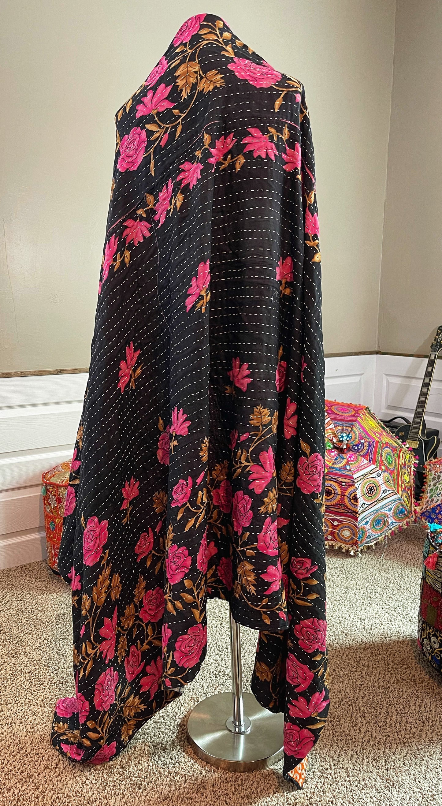 Pink Roses - Saree Quilt